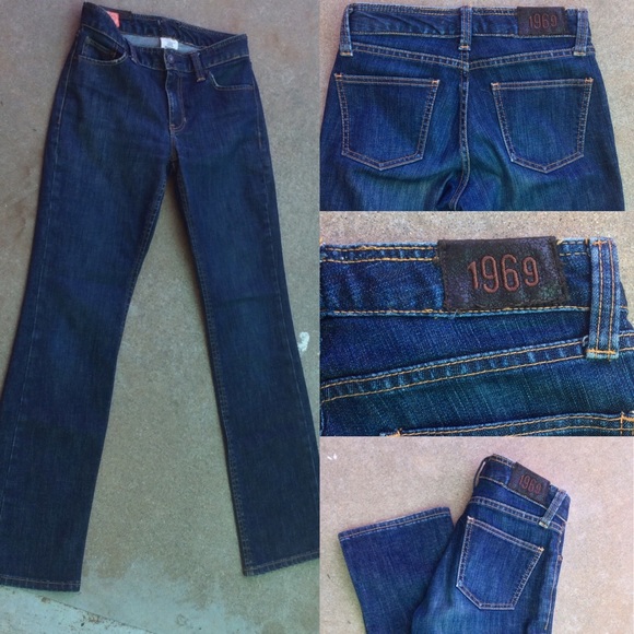 1969 Classic Straight Leg Med Wash Jeans GAP SZ 4 - Picture 3 of 8